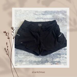 Athleta Black Athletic Shorts Lightweight Elastic Waist